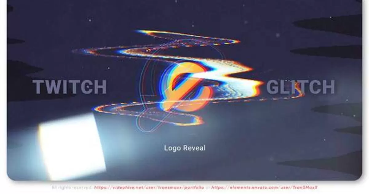 抽搐小故障标志logo揭示AE视频模版Twitch Glitch Logo Reveal