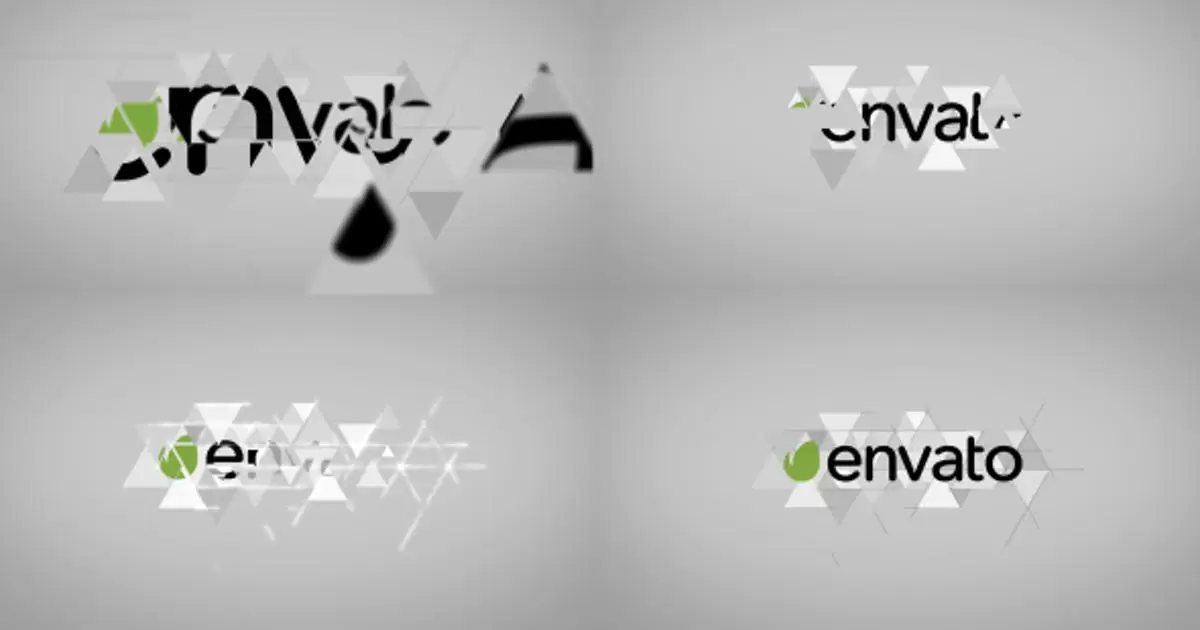 三角形徽标显示AE视频模版Triangles Logo Reveal