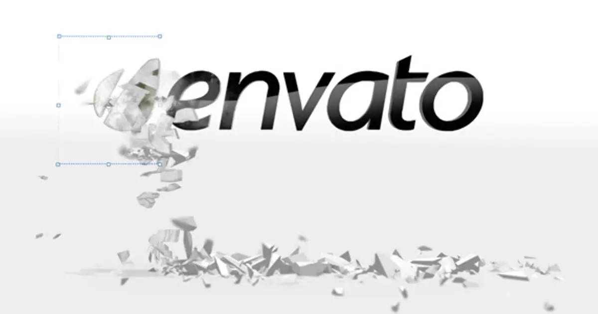 交互式破碎标志揭示AE视频模版Interactive Shatter Logo Reveal