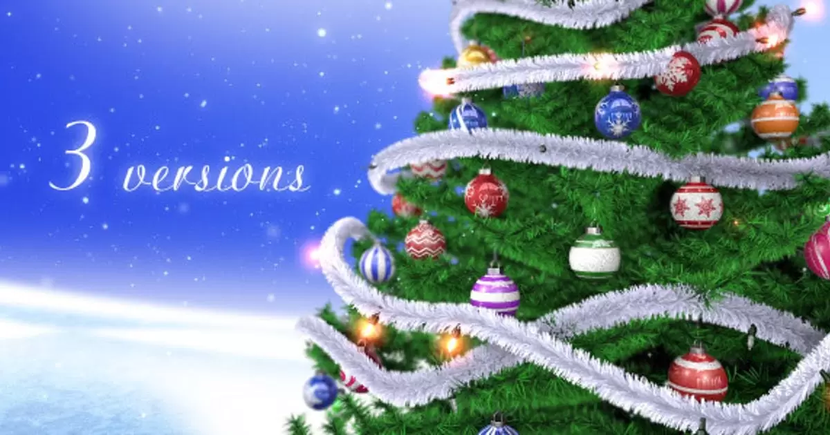 圣诞树节日庆祝logo片头AE视频模版Christmas Tree