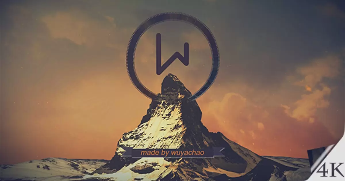 山地电影派拉蒙片头logo标志AE视频模版Mountain Film Logo