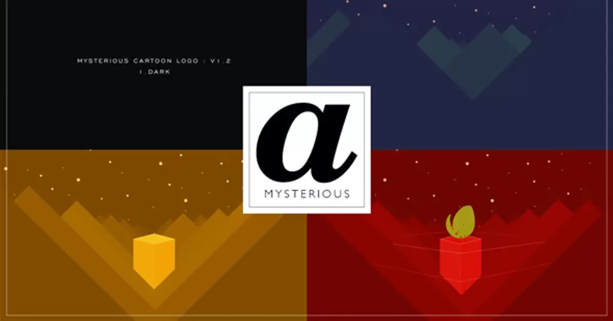 神秘卡通动画标志AE视频模版Mysterious Cartoon Logo