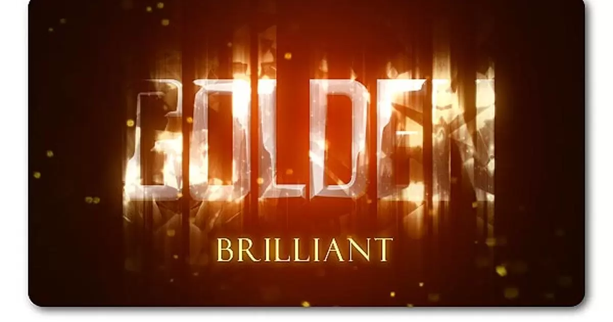金色辉煌标志揭晓AE视频模版Golden Brilliant Logo Reveal