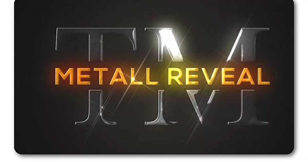 明亮的金属徽标显示AE视频模版Bright Metallic Logo Reveal