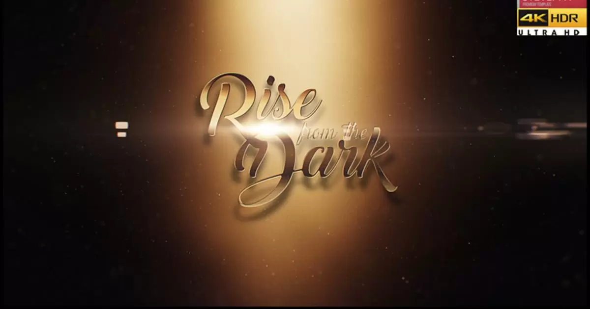 从黑暗中崛起浮现logo标志AE视频模版Rise From The Dark