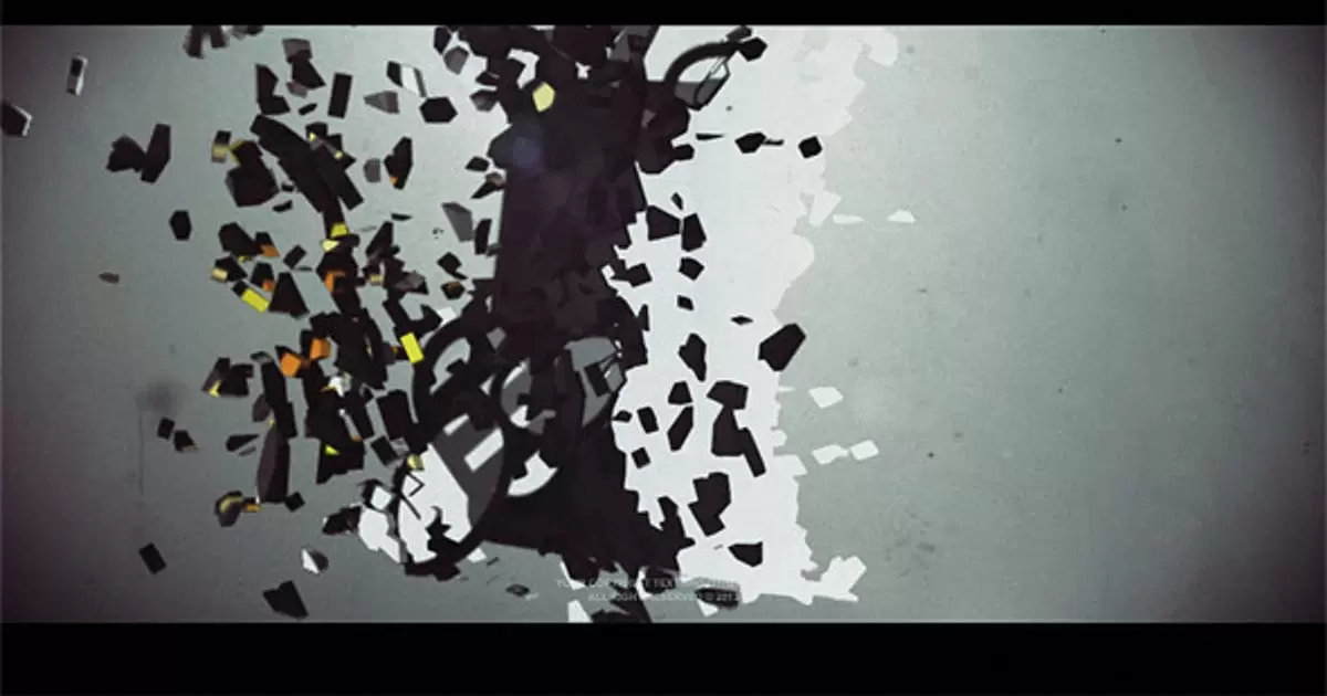 粒子画面粉碎logo编辑AE视频模版Shatter Edit