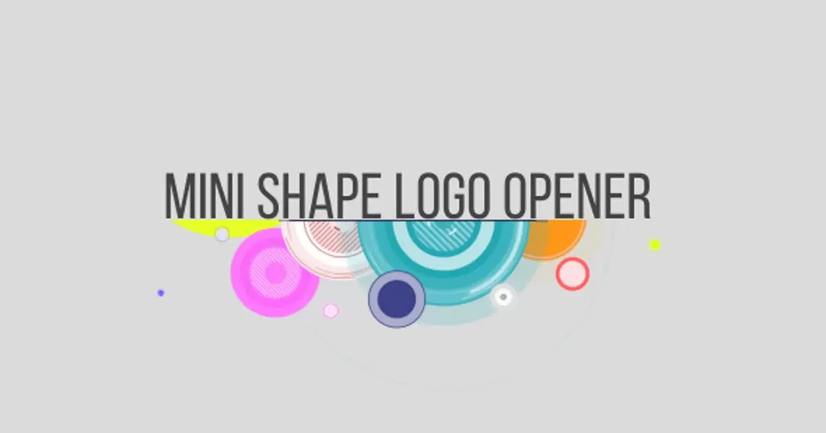 形状标志简单动画AE视频模版Shape Logo Minimal