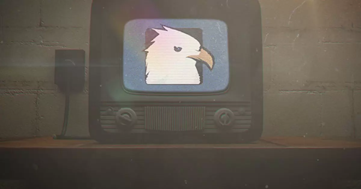 旧电视故障标志显示AE视频模版Old TV Glitch Logo Reveal