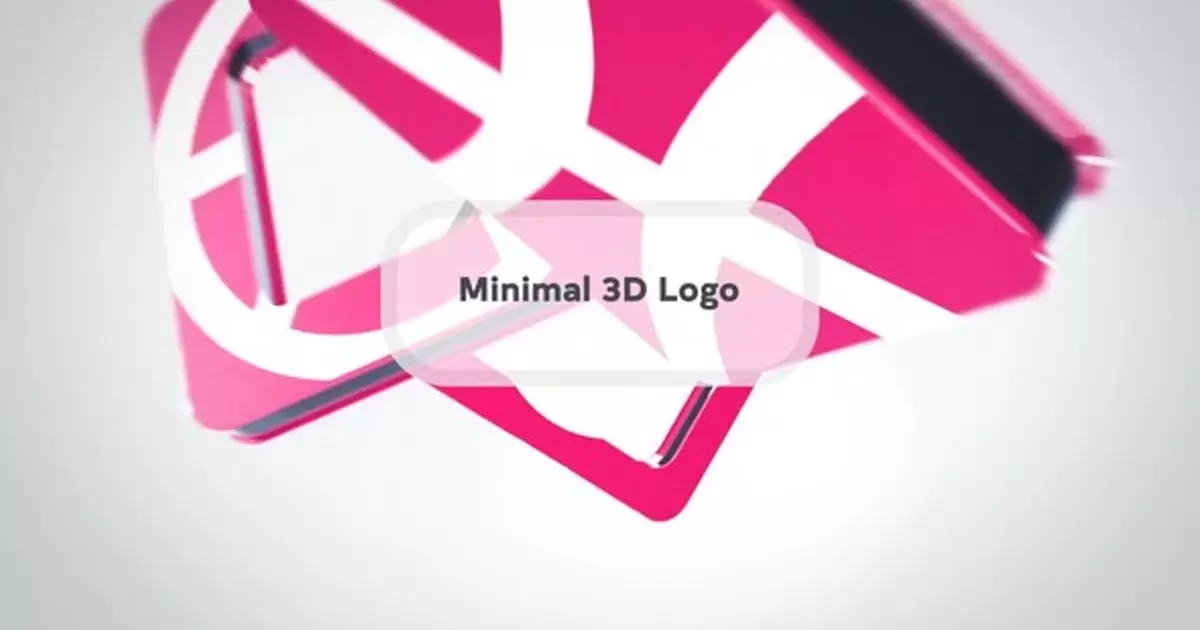 极简3D标志AE视频模版Minimal 3D Logo