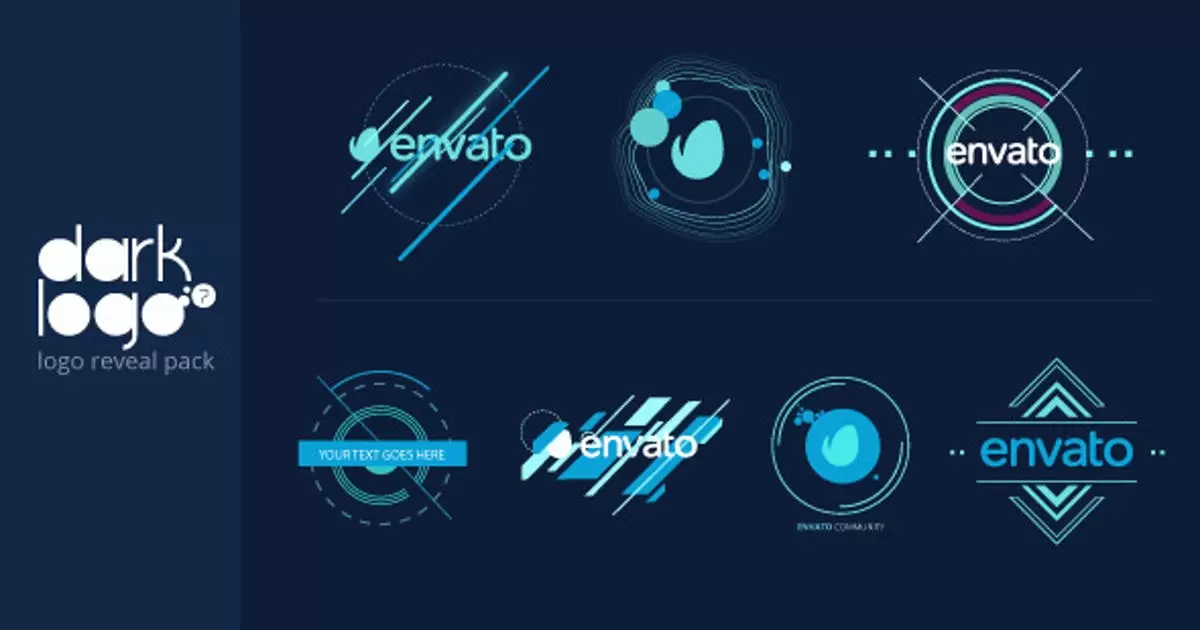 深色logo动画标志包AE视频模版Dark Logo Pack