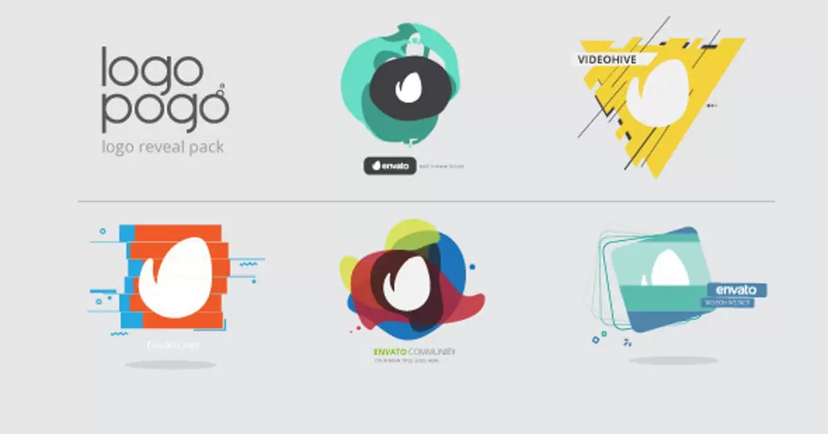 一直创意动画logo标志Pogo包AE视频模版Logo Pogo Pack