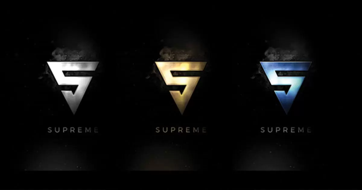 至尊金色标志logo特效AE视频模版SUPREME
