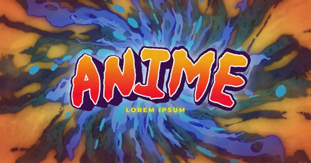 动漫标志和标题AE视频模版Anime Logo & Title