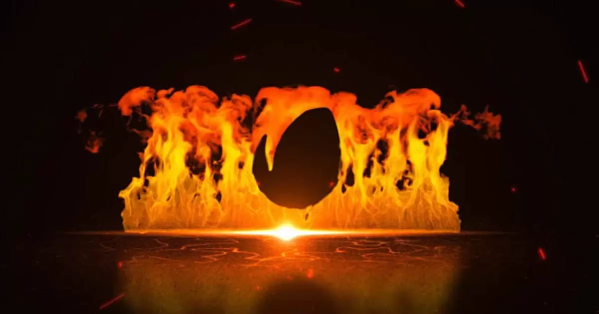 防火墙燃烧logo标志AE视频模版Fire Wall