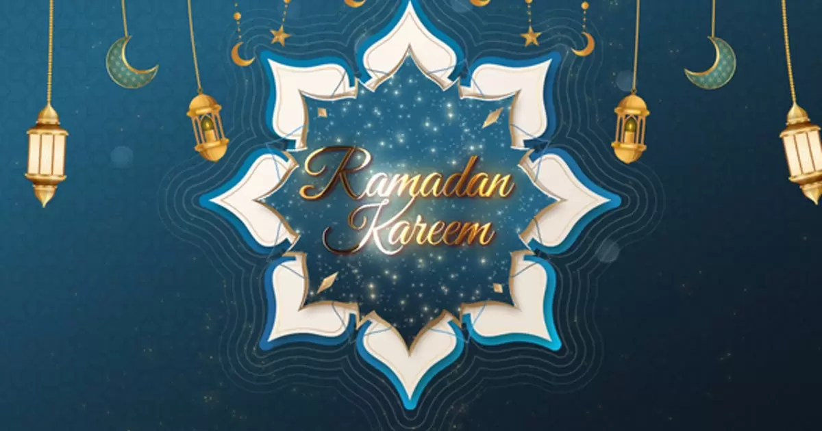 斋月卡里姆片头logo介绍AE视频模版Ramadan Kareem Intro