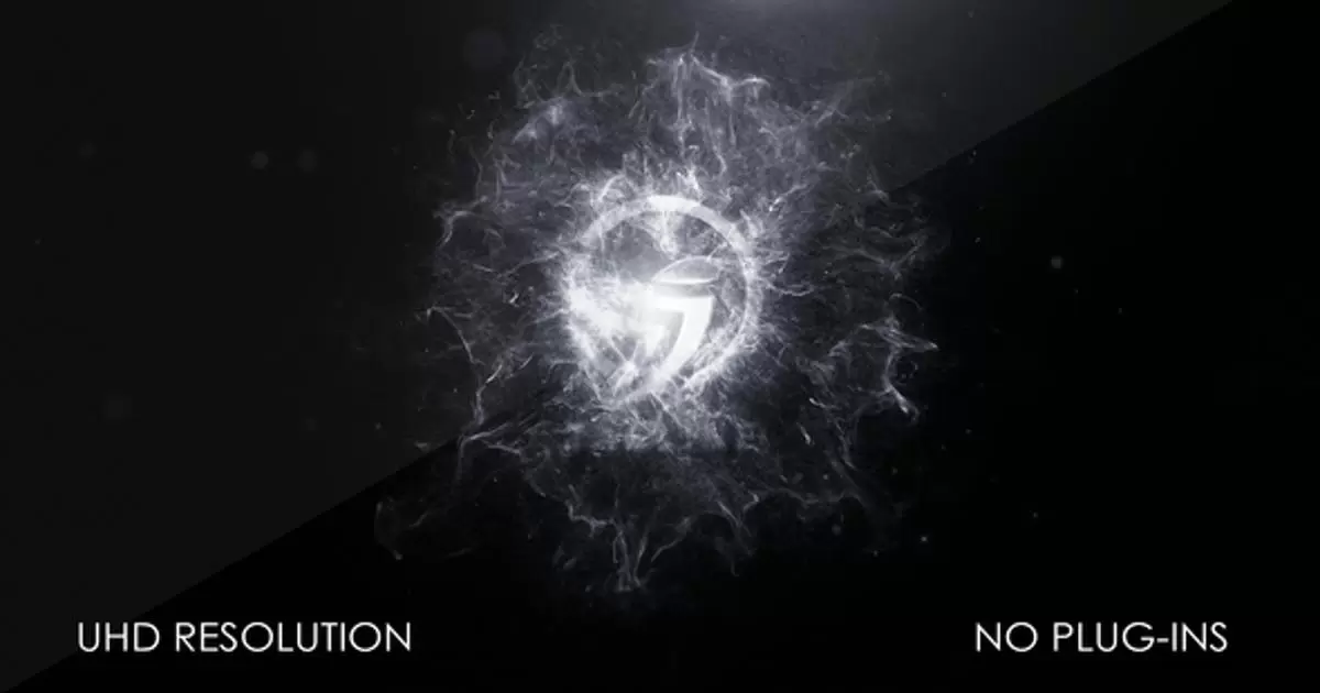粒子logo破坏爆炸介绍AE视频模版Particle Explosion Intro