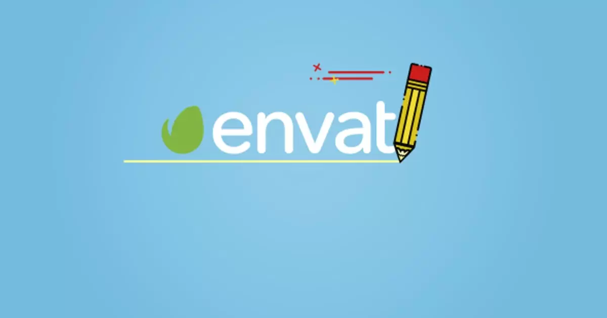 铅笔标志动画课堂logo显露包AE视频模版Pencil Logo Reveal Pack