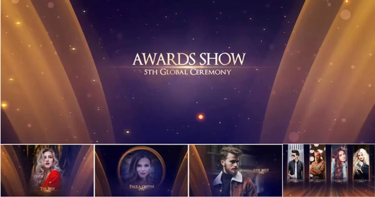 颁奖典礼2个版本片头AE视频模版Awards Show | 2 versions