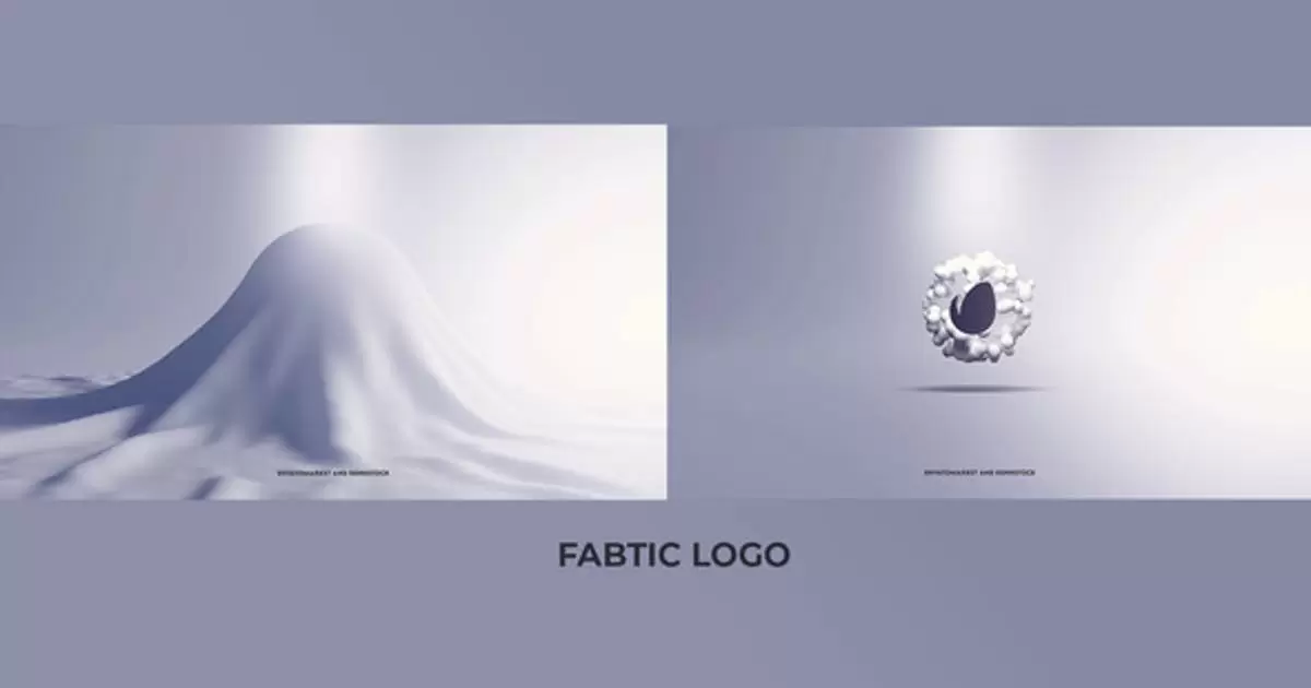 幕布编织物覆盖揭示logo标志AE视频模版Fabric Logo