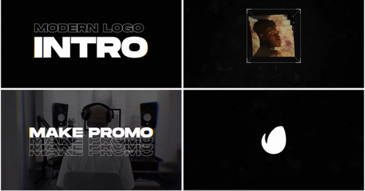 现代标志介绍AE视频模版Modern Logo Intro
