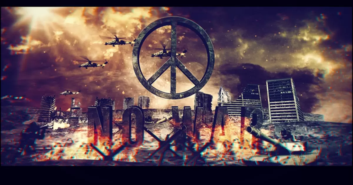逼真的战争电影片头logo标志介绍AE视频模版Realistic War Logo Intro