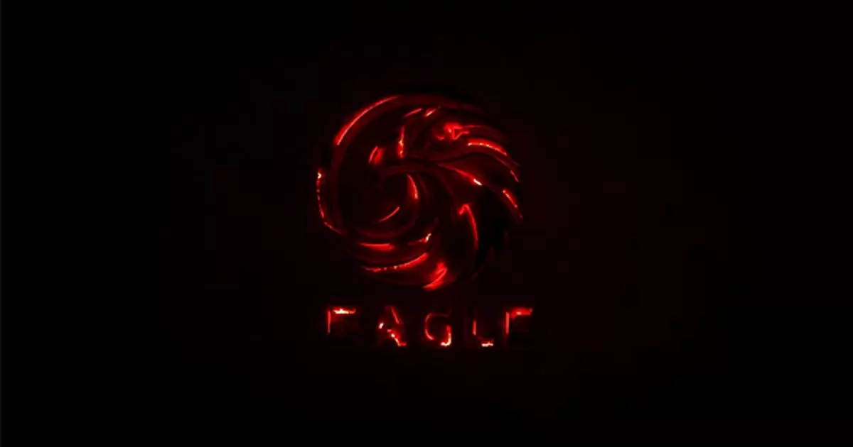 黑暗能源发光灯logo标志AE视频模版Glitch Light Logo