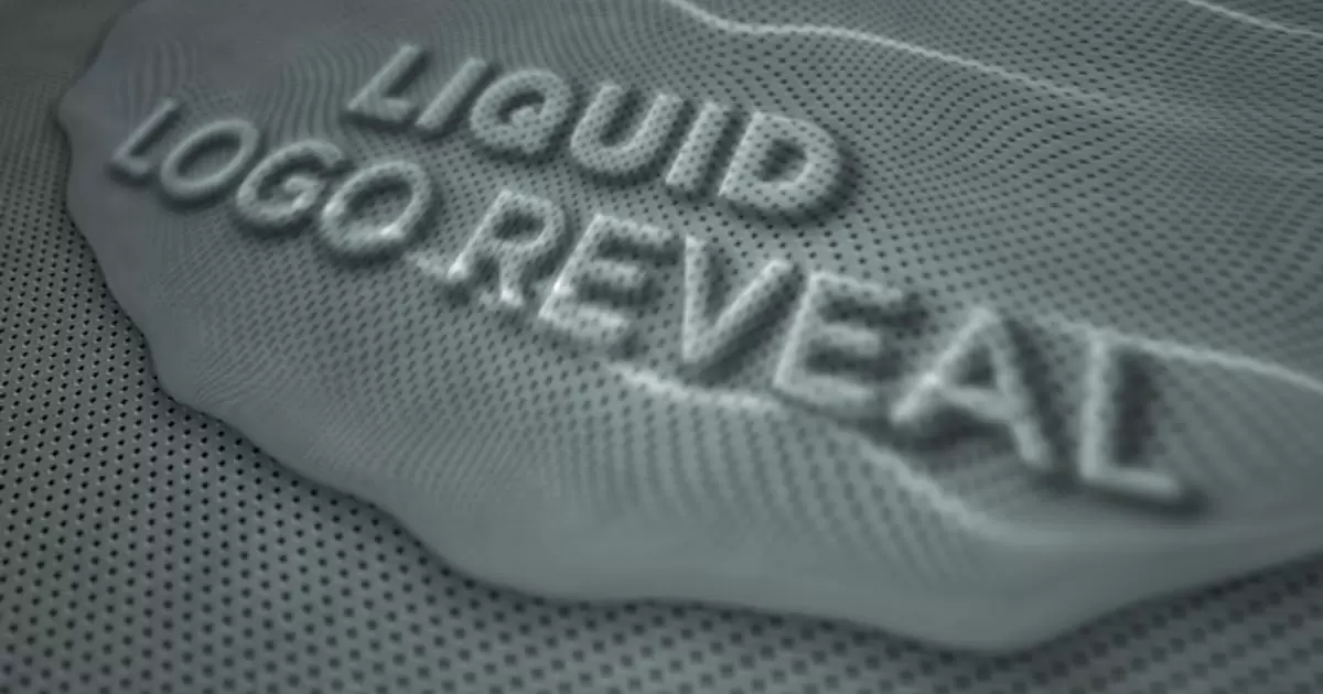 液体LOGO标志logo显示AE视频模版Liquid Logo Reveal