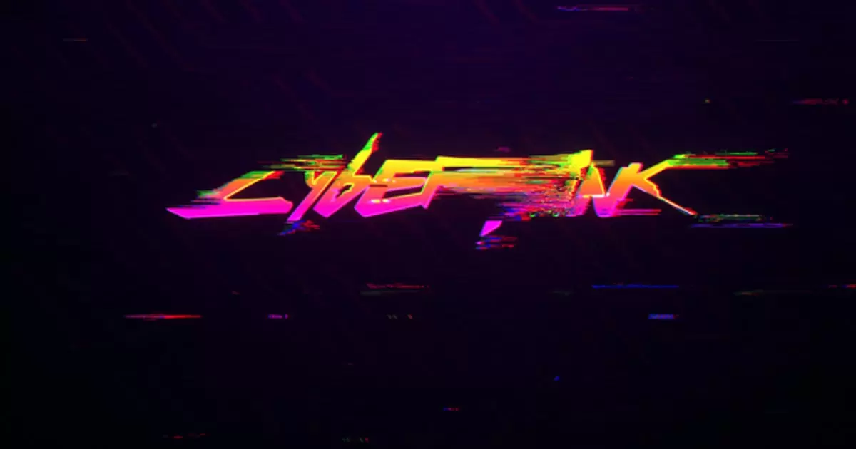 赛博朋克故障标志AE视频模版Cyberpunk Glitch Logo