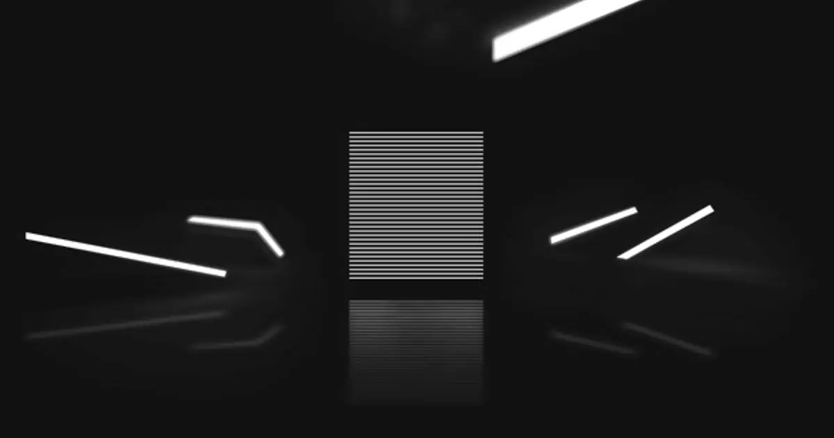 黑白三维空间logo.3LOGO标志显示AE视频模版Minimal Black and White Logo Reveal