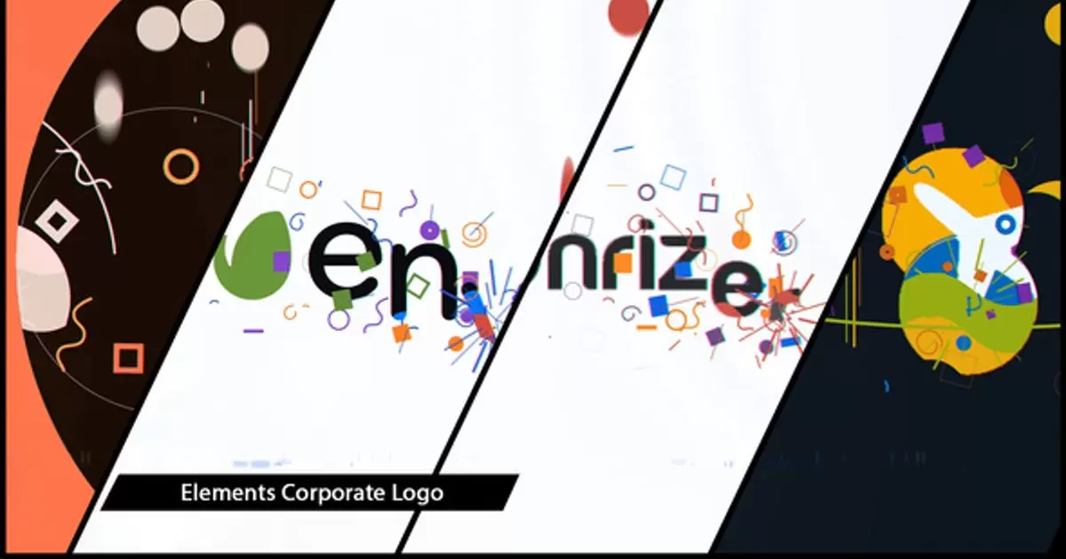 元素企业logo动画标志AE视频模版Elements Corporate Logo