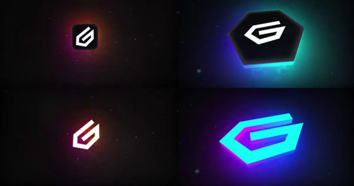 Ignite黑暗中发光的logo标志LOGO标志显示AE视频模版Ignite Logo Reveal