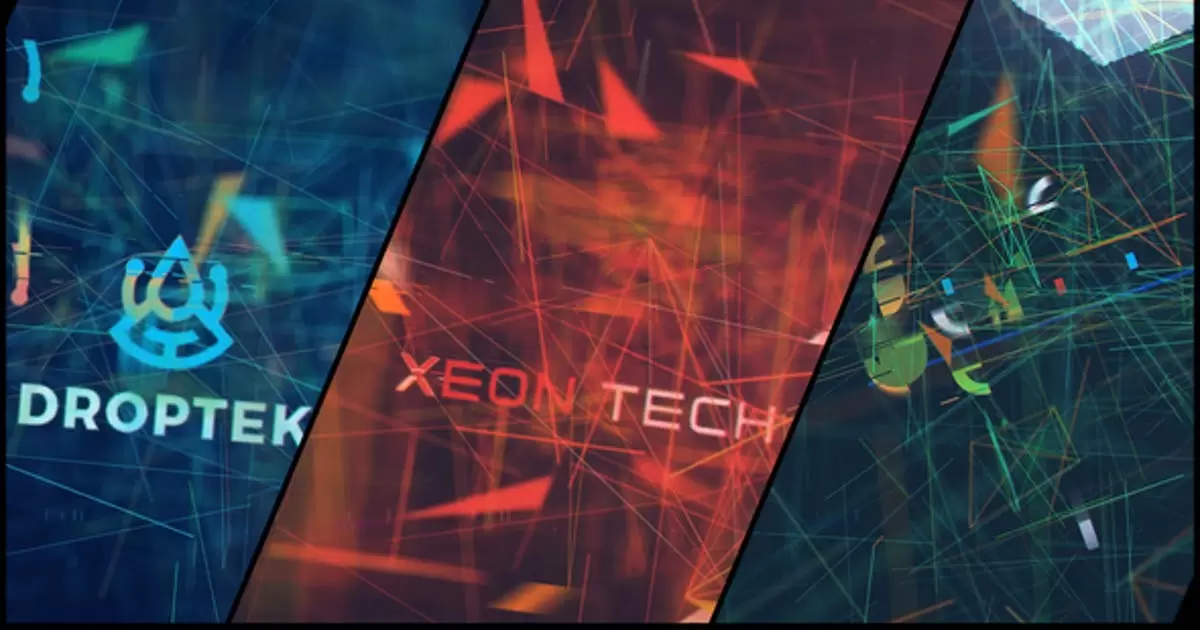 混沌技术抽象logo标志AE视频模版Chaos Technology Abstract Logo
