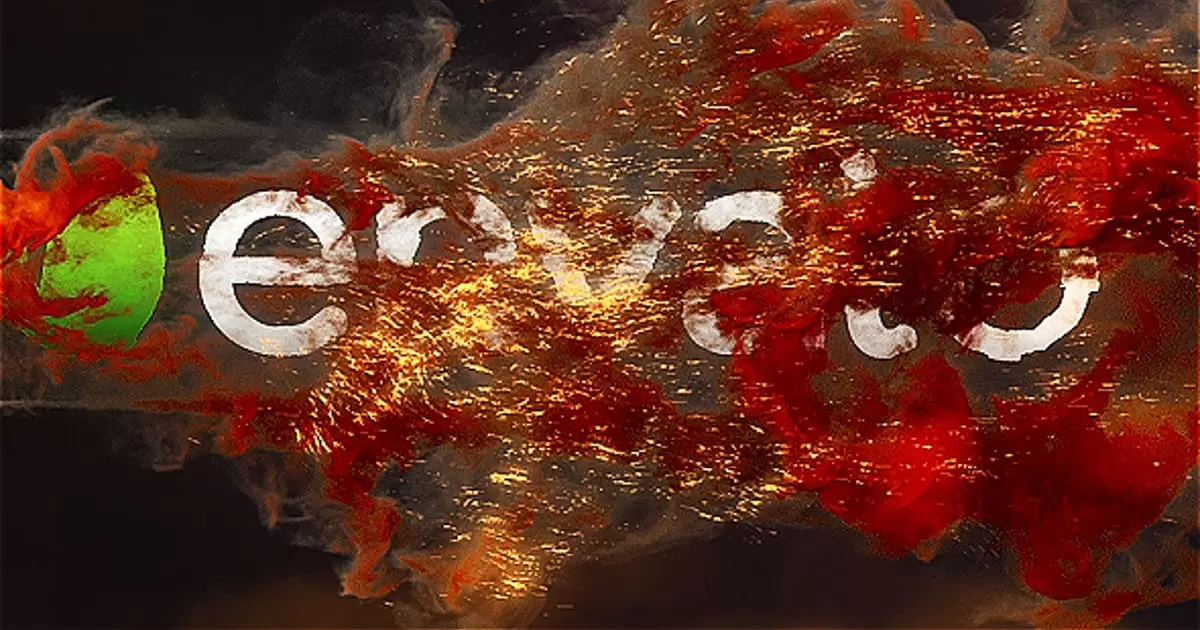 火灾爆炸燃烧logo标志揭示AE视频模版Fire Explosion Logo Reveal 3