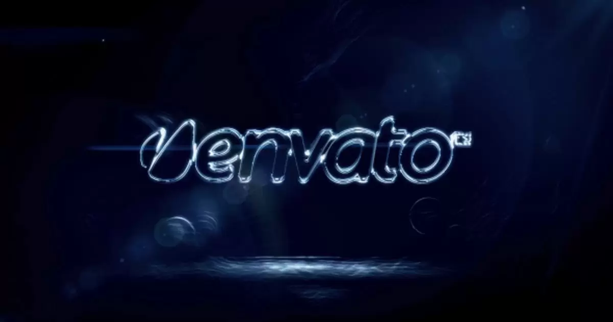 logo标志液体文字露出水面AE视频模版Water Reveal