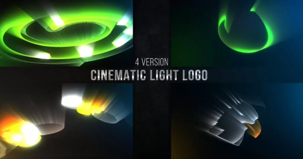 电影灯光logo标志AE视频模版Cinematic Light Logo