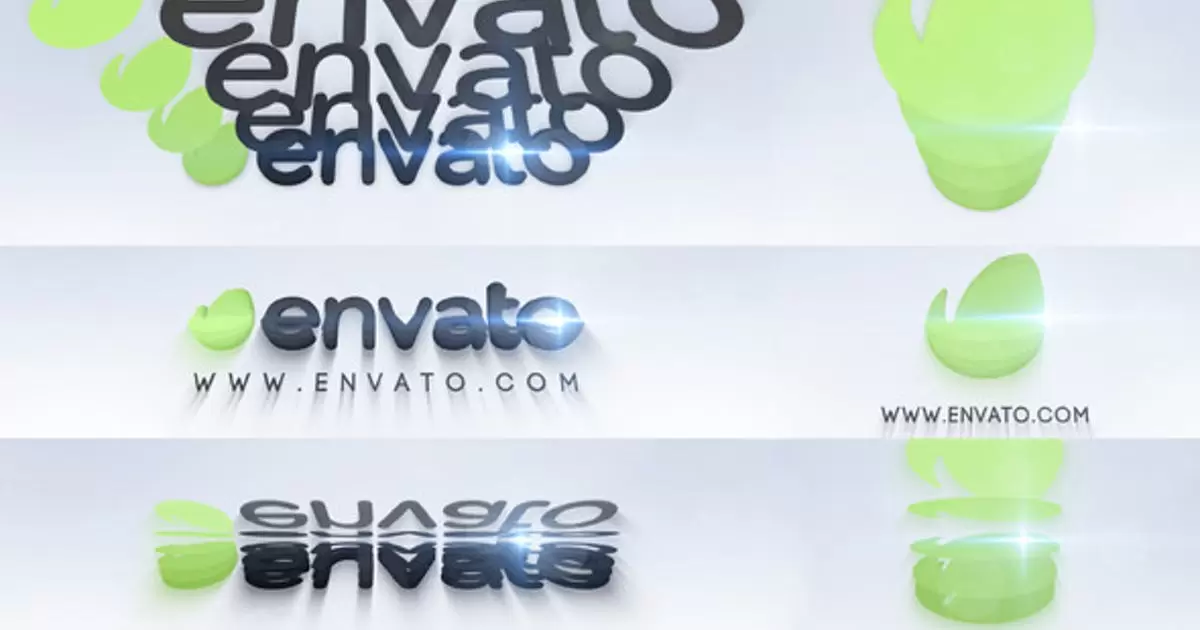 3D发光logo标志动画AE视频模版3D Logo Animation