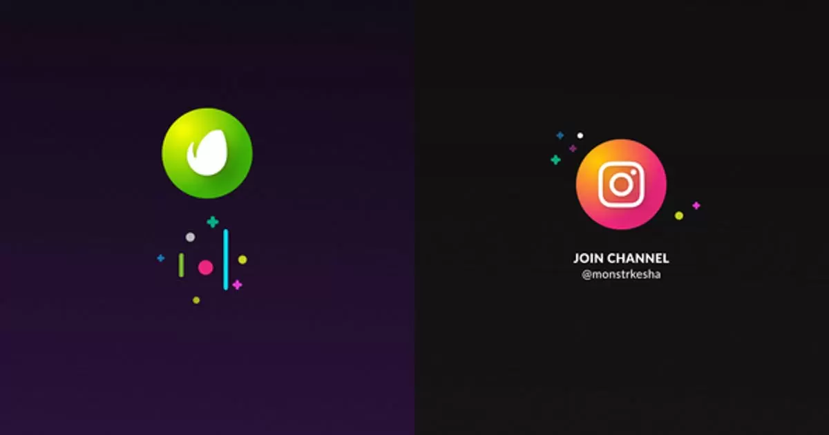 简单渐变logo标志AE模版Simple Gradient Logo