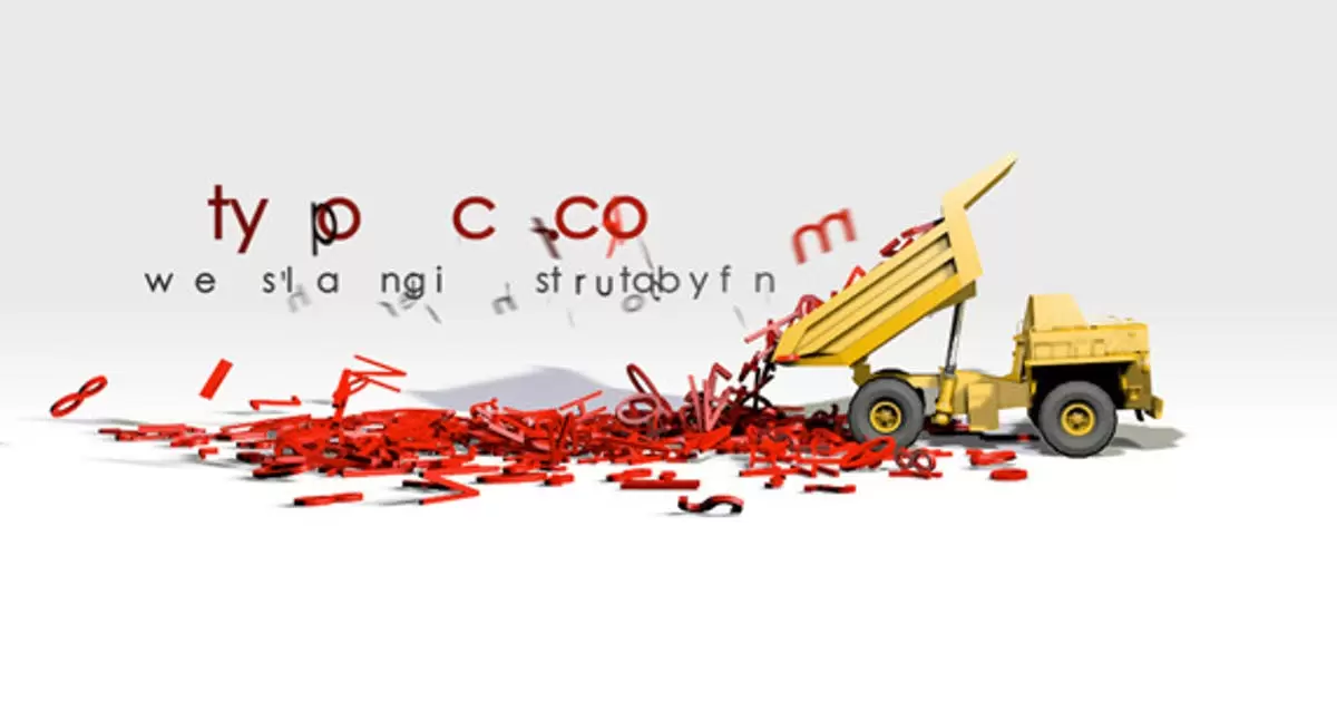 卡车装载机logo标志揭示AE视频模版Typo Truck Logo Reveal