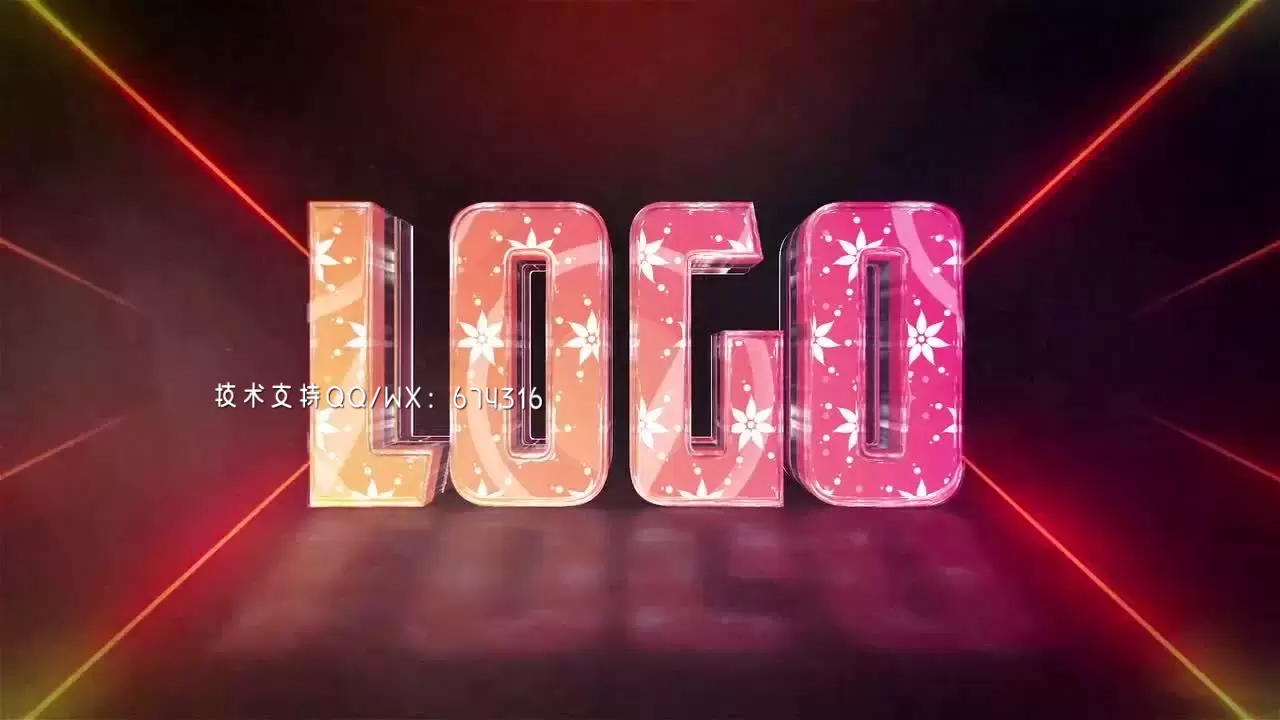 logo反射装饰LOGO标志动画AE模板视频下载