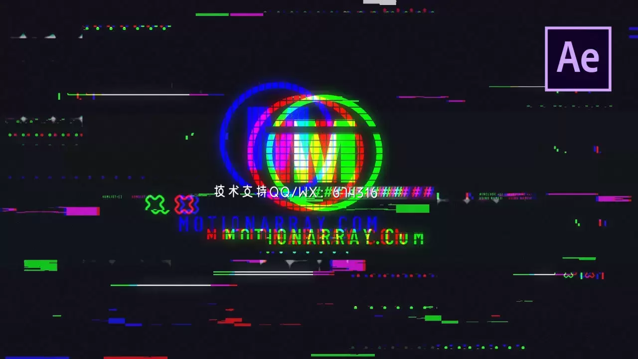 具有酷炫的效果的LOGO标志揭示AE模板视频下载(含音频)