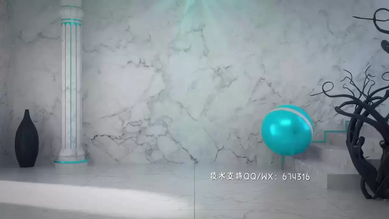 楼梯球LOGO标志显示AE模板视频下载