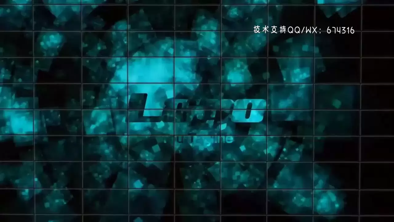 时尚活力创意的动态动画LOGO标志展示AE模板视频下载(含音频)