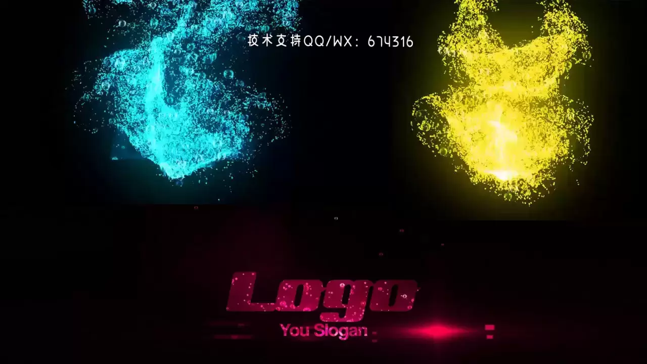 时尚美观优雅的动态动画粒子展示LOGO标志AE模板视频下载(含音频)