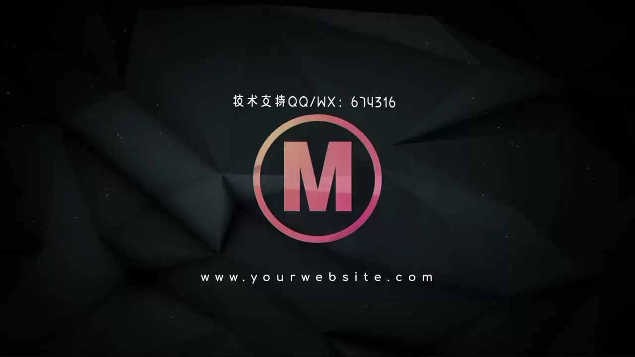 时尚外观的多边形切片LOGO标志AE模板视频下载
