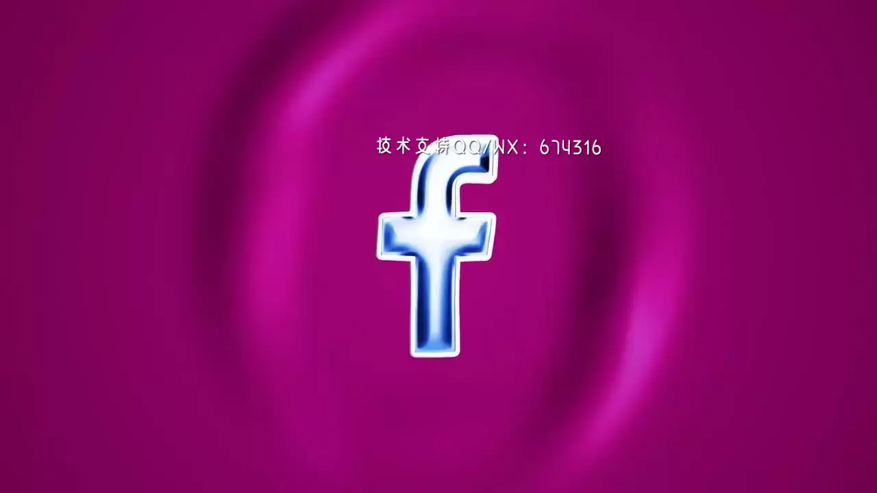 波纹效果广告LOGO标志显示AE模板视频下载