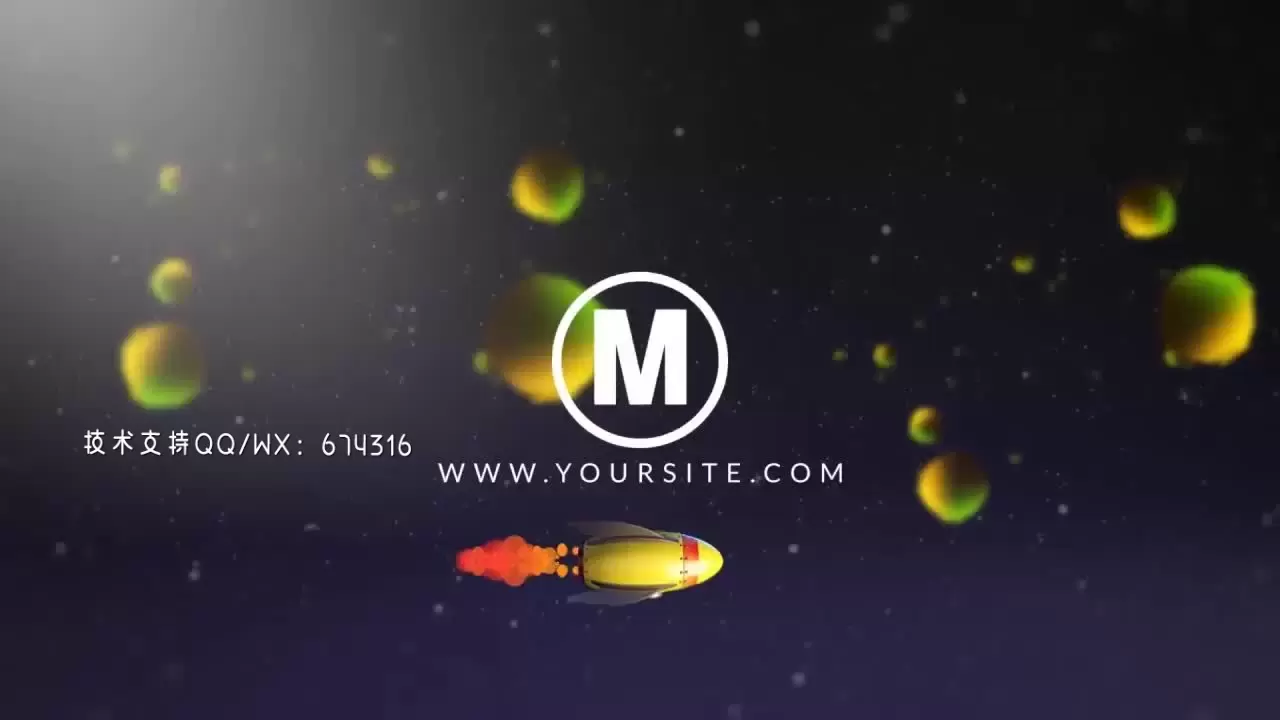 卡通火箭标志V2AE模板视频下载