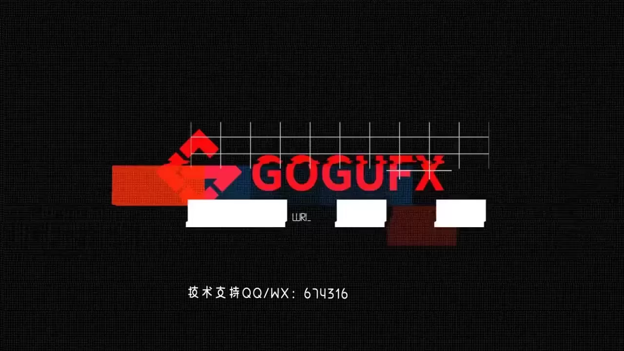 动态的故障扭曲的噪音效果AE模板视频下载