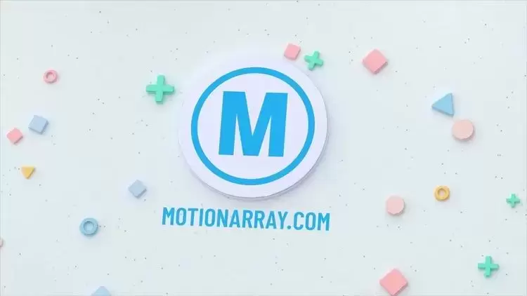 精美有趣的七彩形状LOGO标志AE模板视频下载