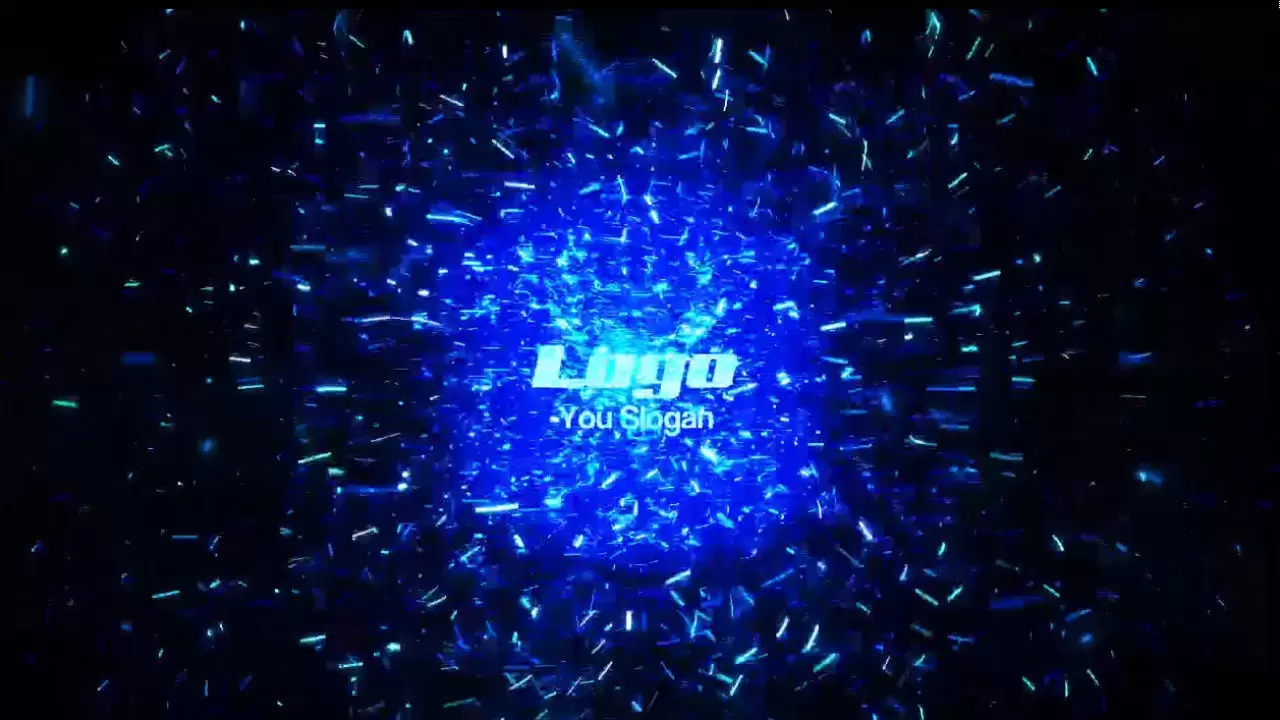 明亮清晰创意的粒子爆炸LOGO标志AE模板视频下载(含音频)