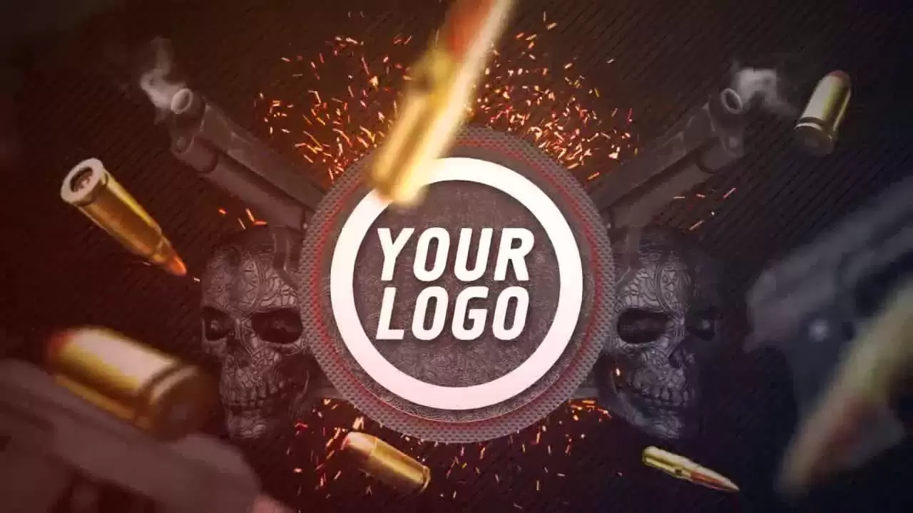 炫酷时尚活力的动作LOGO标志AE模板视频下载(含音频)